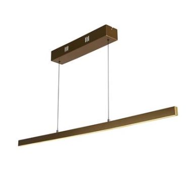 Searchlight Layla - lampe suspendue - 101 x 8 x 190 cm - 29W dim-to-warm LED inclus - motion-controlled - or satiné