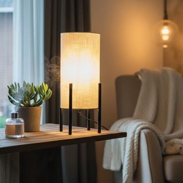 VK Lighting Ami - lampe de table - Ø 19 x 48,5 cm - blanc