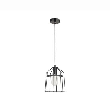Nova Luce Peppino - lampe suspendue - Ø 19 x 120 cm - noir