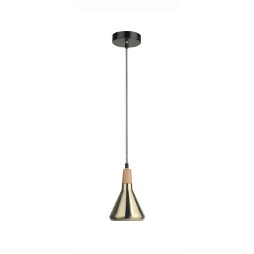 Nova Luce Venanzio - lampe suspendue - Ø 12,5 x 120 cm - laiton