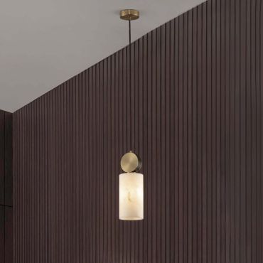 Nova Luce Maru - lampe suspendue - Ø 12 x 145 cm - laiton doré