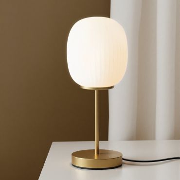 VK lighting Pero -  lampe de table - Ø 14,25 x 35,2 cm - laiton mat