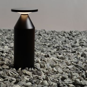 Nova Luce Neve - lampe de jardin - Ø 13 x 30 cm - 11W LED inclus - IP65 - noir sablé
