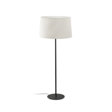 Faro Windsor - lampadaire - Ø 64 x 160 x 37,5 cm - noir mat et lino
