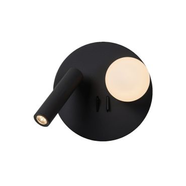 VK Lighting Sole - applique murale - Ø 16,5 x 13,2 cm - 3W LED inclus - noir