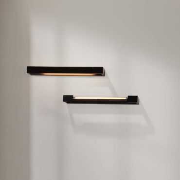 Nova Luce Arga - applique murale - 45 x 4 x 10 cm - 12W LED inclus - IP44 - noir sablé