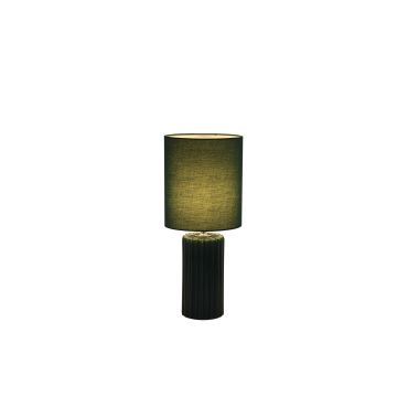 Searchlight Groove - lampe à poser - Ø 22 x 51 cm - vert olive