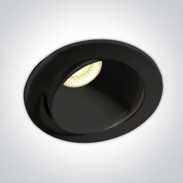 ONE Light COB Recessed Spots Adjustable LED - spot encastré - Ø 106 mm, 92 mm  taille d'encastrement - 8W dimmable LED inclus - IP54 - noir