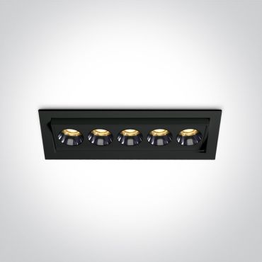 ONE Light Mirror Adjustable Boxes - spot encastré - 158 x 50 mm, 150 x 43 mm encastré - 12W LED inclus - noir