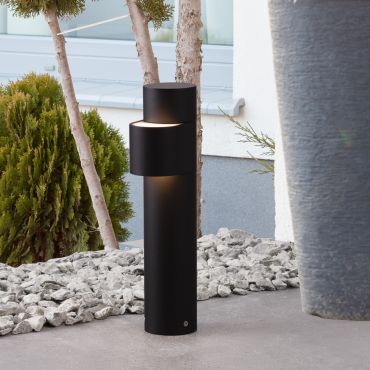 Nova Luce Aduro - lampe de jardin - 7,5 x 35 x 11,7 cm - 8W LED inclus - IP54 - anthracite foncé