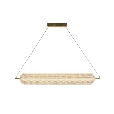 Searchlight Capsule - lampe suspendue - 108 x 150 cm - 45W LED dimmable inclus - laiton satiné