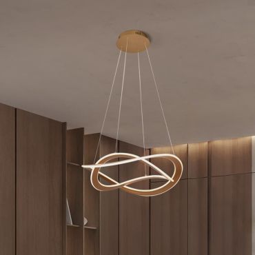 Nova Luce Celestia - lampe suspendue -  Ø 60 x 120 cm - 87W dimmable LED inclus - laiton doré