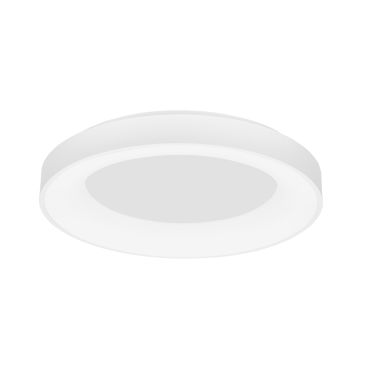 Nova Luce Rando Thin - plafonnier - Ø 60 x 9 cm - 50W LED dimmable inclus - blanc sable - couleur de lumière blanche