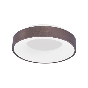 Nova Luce Rando Thin - plafonnier - Ø 38 x 9 cm - 30W LED dimmable inclus - café brossé