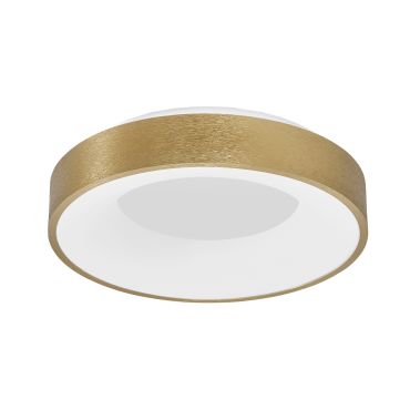Nova Luce Rando Thin - plafonnier - Ø 38 x 9 cm - 30W LED dimmable inclus - or brossé