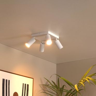 Lucide Clubs - spot en saillie - 24 x 24 x 14,9 cm - blanc