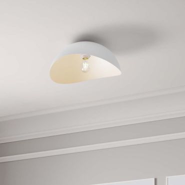 Nova Luce Opsi - plafonnier - Ø 40 x 20 cm - blanc sablé