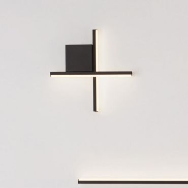 Nova Luce Cross - applique murale - 30 x 30 x 4 cm - 10W LED inclus - noir sablé