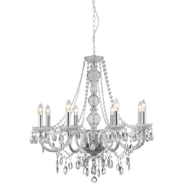 Searchlight Marie Therese - lustre - Ø 74 x 150 cm - chrome