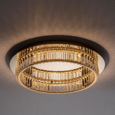 Nova Luce Aurelia - plafonnier - Ø 50 x 12 cm - 29W LED dimmable inclus - or