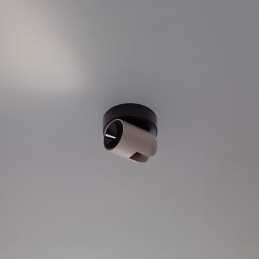 Nova Luce Sirmos - plafonnier - Ø 10 x 12,6 cm - 8W dimmable LED inclus - café moka et noir sablé