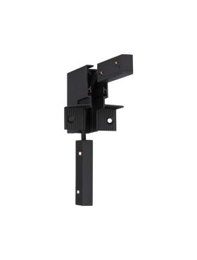 Nova Luce Ultra Slim - rail magnétique encastré sans raccord - connecteur vertical à 90 degrés - 6 x 6 cm - noir