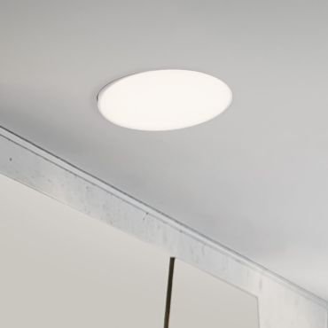 Nova Luce Perfect Profile Trimless - spot à encastrer avec télécommande (incl.) - Ø 600 mm, 670 mm encastré - 40W LED dimmable inclus - 2700K-6000K - blanc