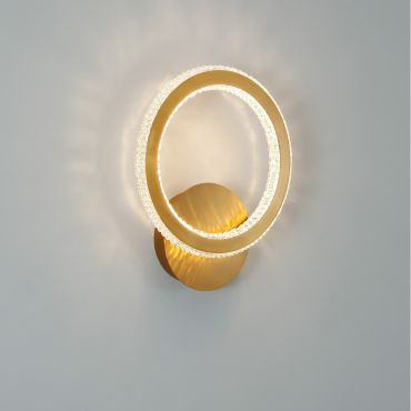 Nova Luce Cilion - applique murale - 25 x 7 x 30 cm - 19W LED inclus - laiton doré