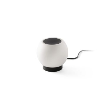 Faro Moy - lampe de table - Ø 14 x 13 cm - 4W LED inclus - noire mat et blanc