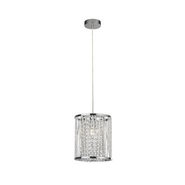 Searchlight Elise - lampe suspendue - Ø 21 x 145 cm - chrome