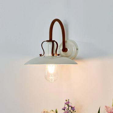 Lucide Romer - applique murale - 24 x 32 x 21 cm - crème, rouille