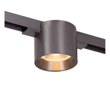 Lucide Linial Lux - système de rails magnétiques - spot sur rail - Ø 7 x 6 cm - LED 8W incl. - Fonction de gradation et couleur de lumière réglable via l'application - noir chrome mat