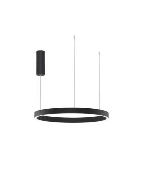Nova Luce Elowen - lampe suspendue - Ø 80 x 150 cm - 77W LED dimmable inclus - noir