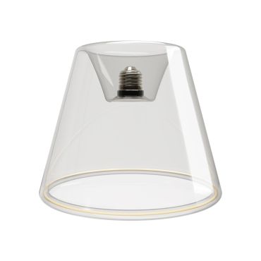 Creative Cables Lampe LED Ghost Cone - Ø 19 x 15 cm - E27 - 6W - 2200K - transparent