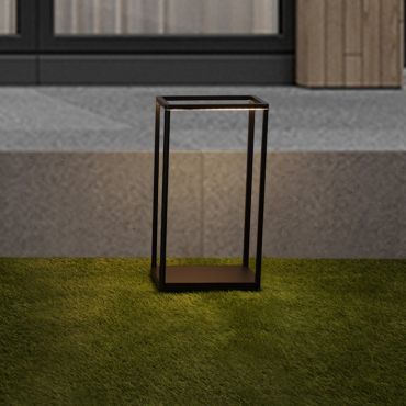 Nova Luce Akmi - lampe de jardin - 26 x 50 x 15 cm - 9W LED inclus - IP65 - anthracite foncé