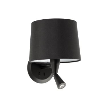 Faro Conga - applique murale - 21,5 x 19 x 17,3 cm - 3W LED inclus - noir mat