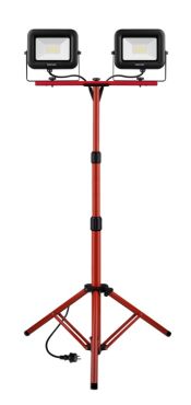 Century Italia Rework - projecteur sur pied - 68 x 160 cm - 2 x 50W LED inclus - IP65 - 4000K - noir et rouge