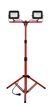 Century Italia Rework - spot sur pied - 68 x 160 cm - 2 x 30W LED inclus - IP65 - 4000K - noir et rouge