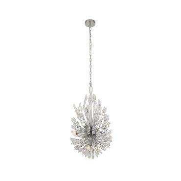 Searchlight Peacock - lampe suspendue - Ø 37 x 200 cm - chrome