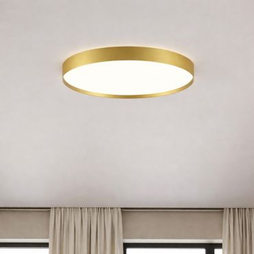 Nova Luce Roi - plafonnier - Ø 50 x 8,5 cm - 48W dimmable LED inclus - or brossé