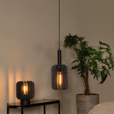 Lucide Rafal - lampe suspendue - Ø 20 x 183 cm - gris