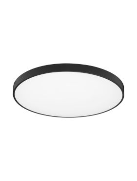 Nova Luce Perfect Profile - plafonnier - Ø 80 x 10 cm - 80W LED dimmable inclus - noir
