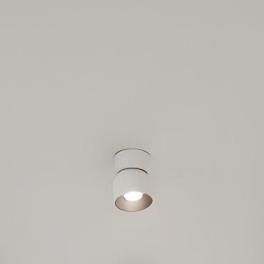 Nordlux Pichet - spot apparent - Ø 10 x 12,3 cm - blanc et argent