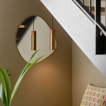 Nordlux Tilo - lampe suspendue - Ø 6 x 224,6 cm - laiton brossé