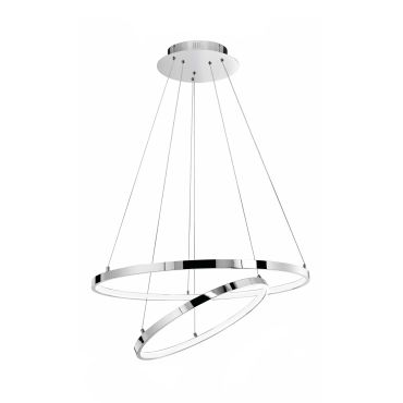 Nova Luce Aria - lampe suspendue - Ø 60 x 120 cm - 85W LED dimmable inclus - chrome