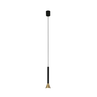 Faro Danka - lampe suspendue - Ø 8 x 25,5 cm - 6W LED inclus - or et noir