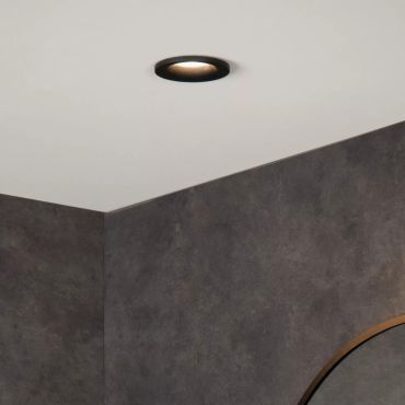 Lucide Ziva - spot encastrable - Ø 84 mm, Ø 75 mm encastrable - IP44 - noir