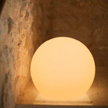 New Garden Buly 40 - boule lumineuse avec câble - Ø 40 x 35 cm - 7W LED inclus - citron vert translucide