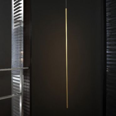 Nova Luce Elettra - lampe suspendue - Ø 7 x 300 cm - 20W LED inclus - laiton doré