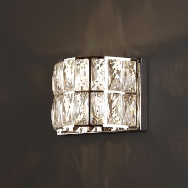 Maxlight Diamante - applique murale - 16 x 9 x 12 cm - chrome